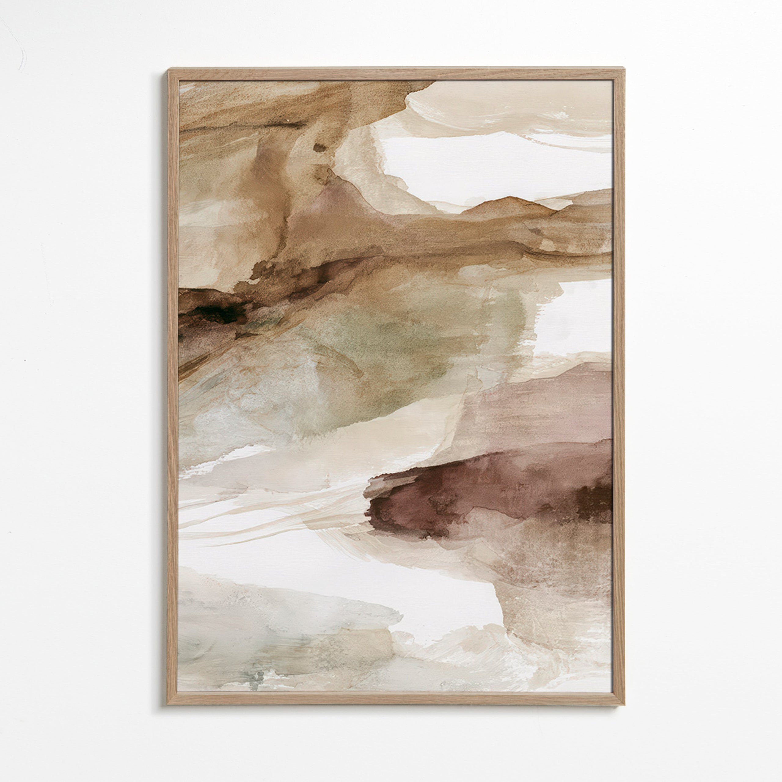 Quadro abstrato camadas terrosas