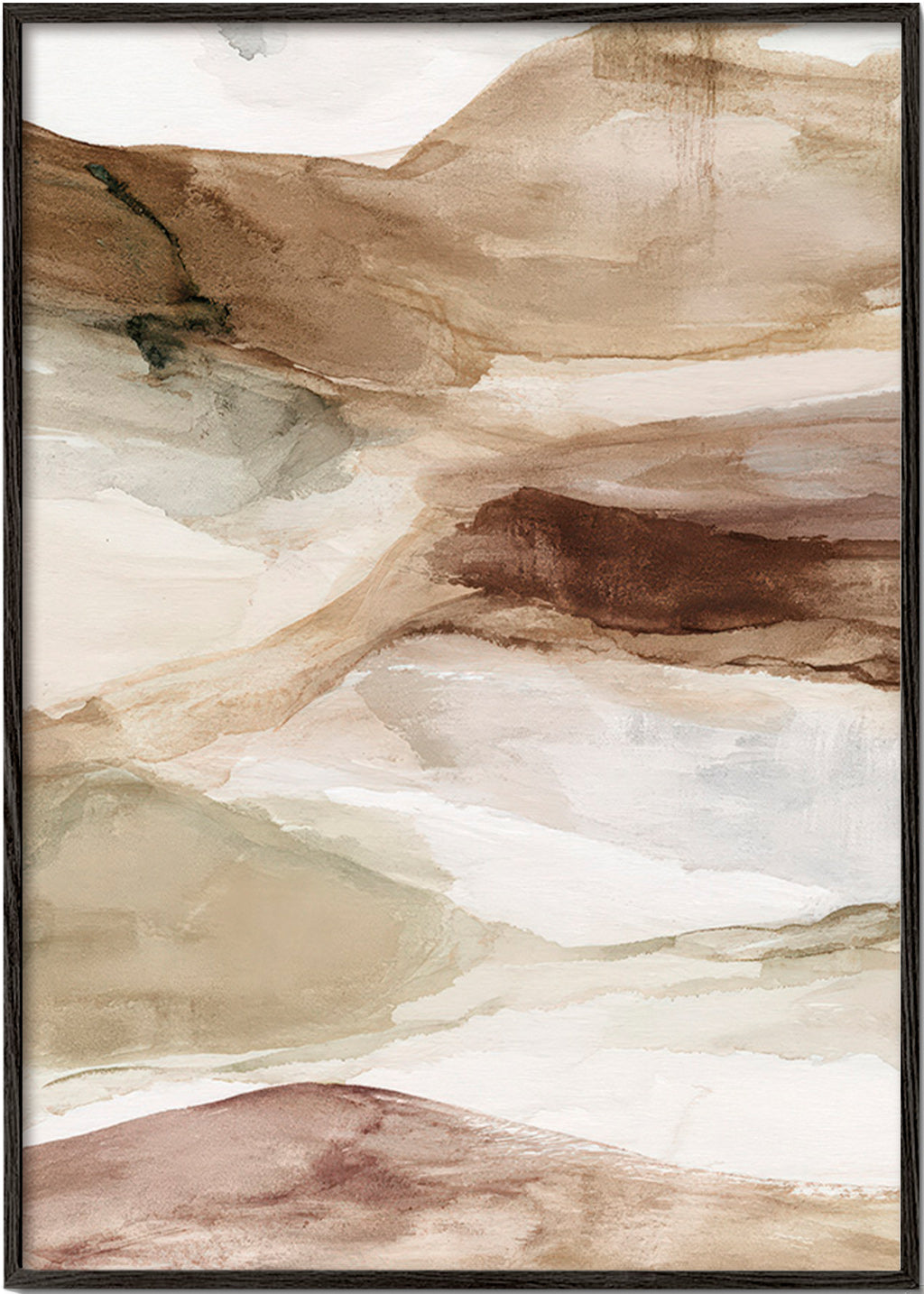 Paisagem de deserto em aquarela