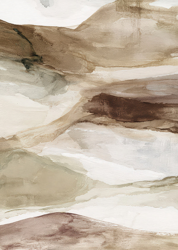 Paisagem de deserto em aquarela
