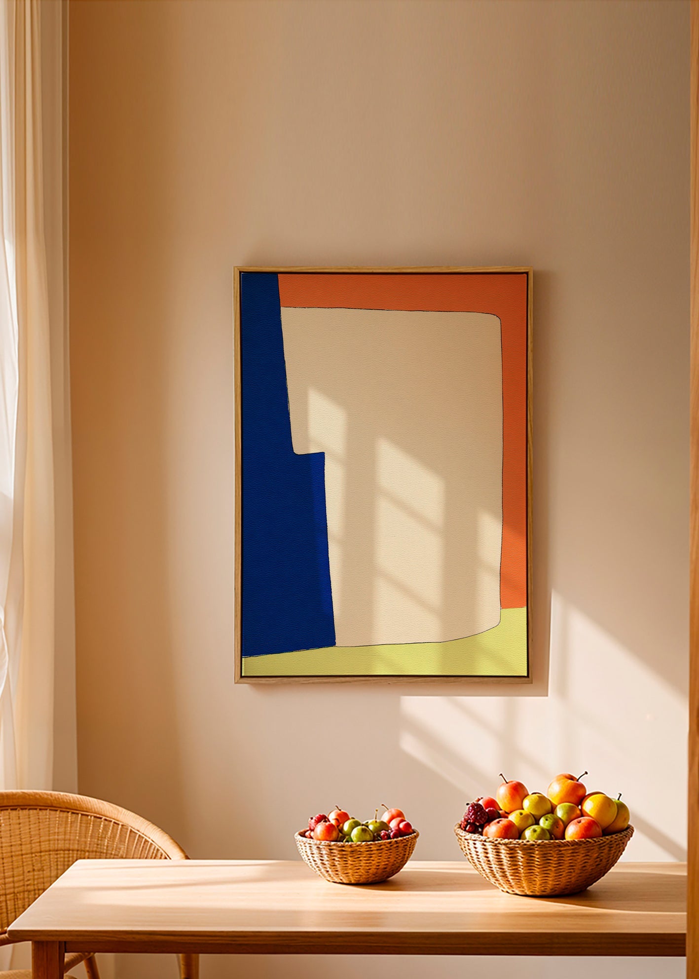 Arte abstrata com formas suaves
