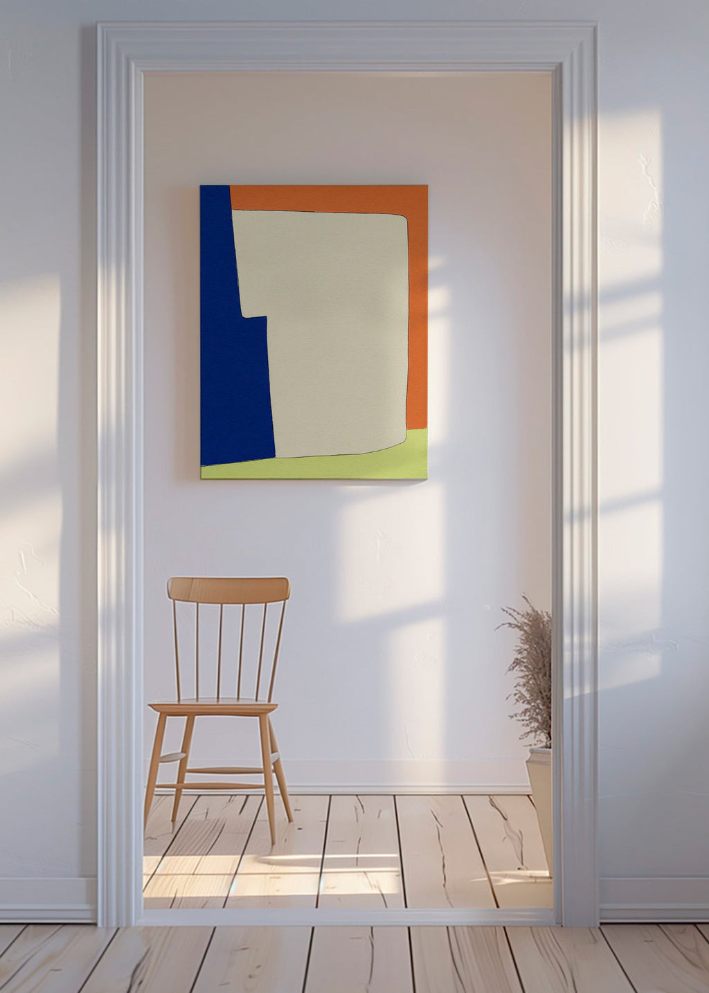 Arte abstrata com formas suaves