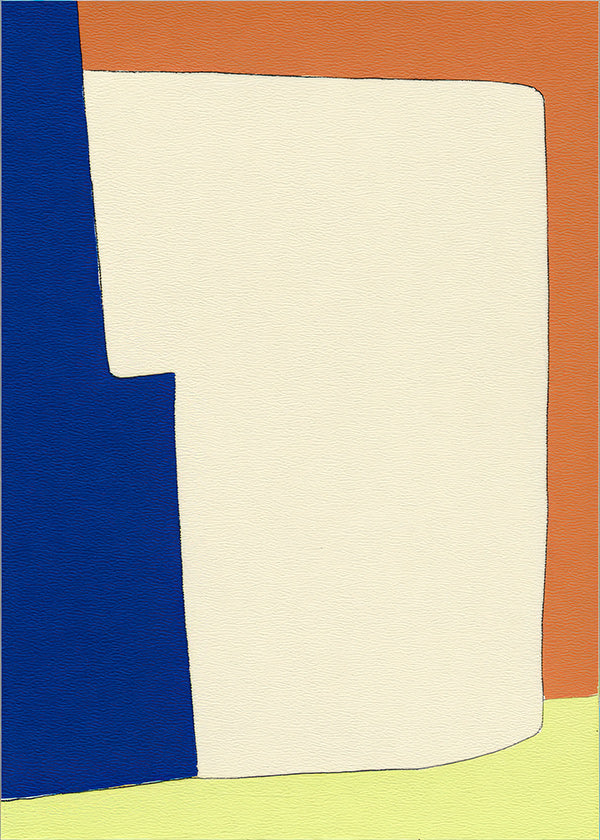 Arte abstrata com formas suaves