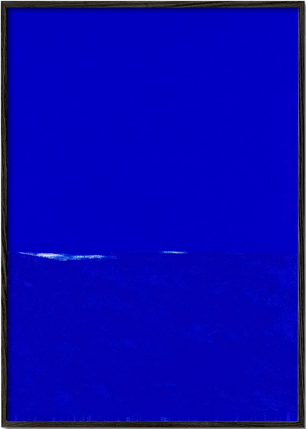 Arte abstrata azul com horizonte sutil