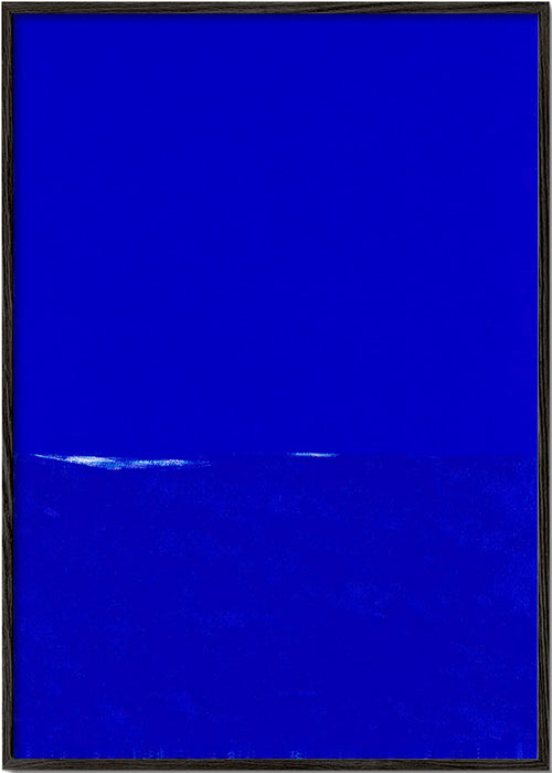Arte abstrata azul com horizonte sutil