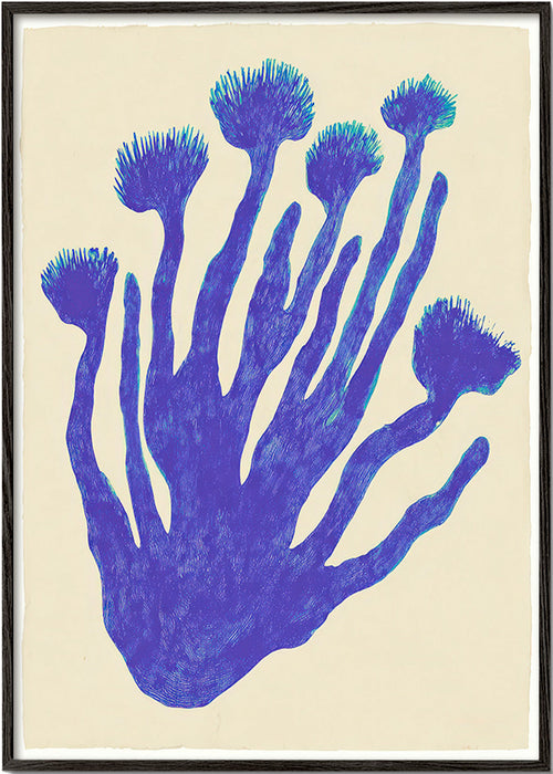 Estampa botânica Indigo Coral