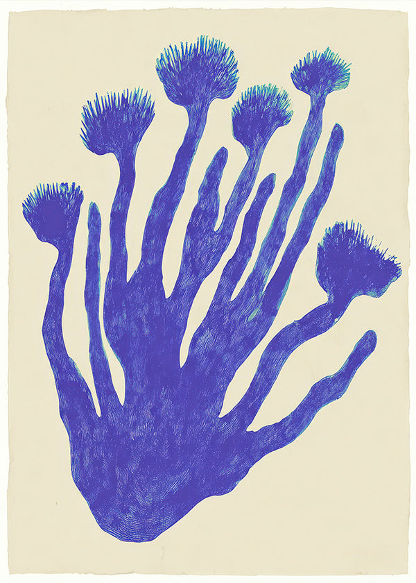 Estampa botânica Indigo Coral