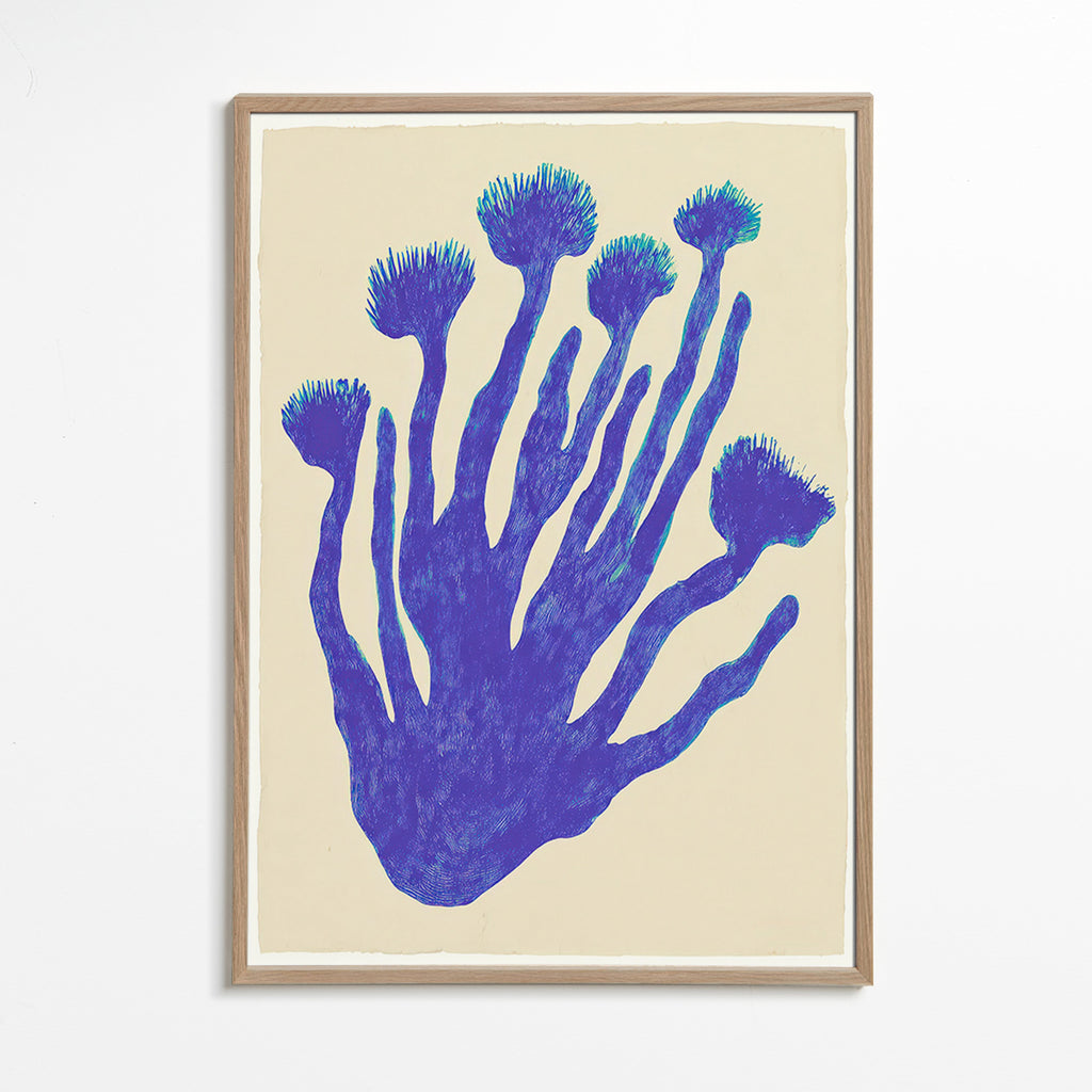 Estampa botânica Indigo Coral