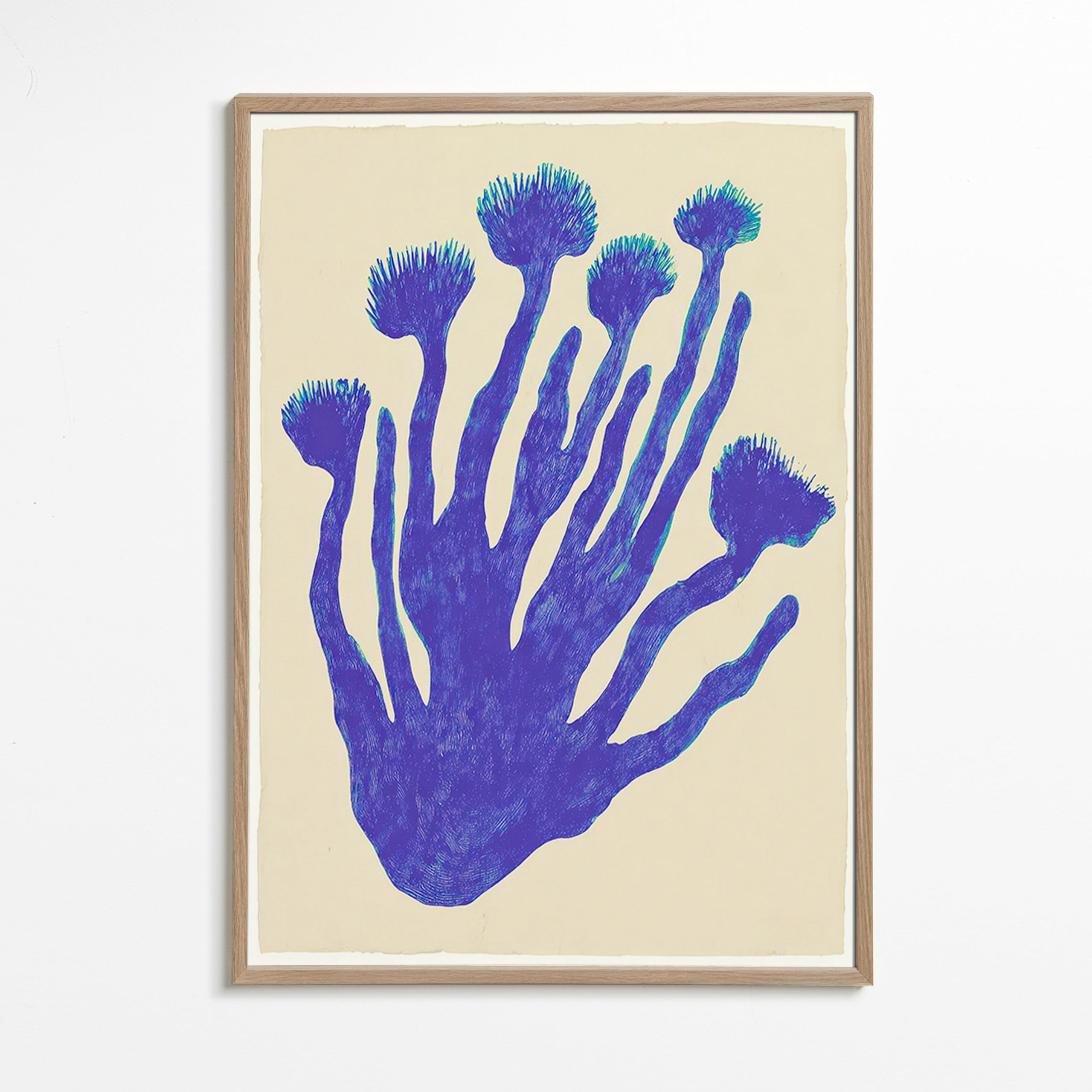 Estampa botânica Indigo Coral