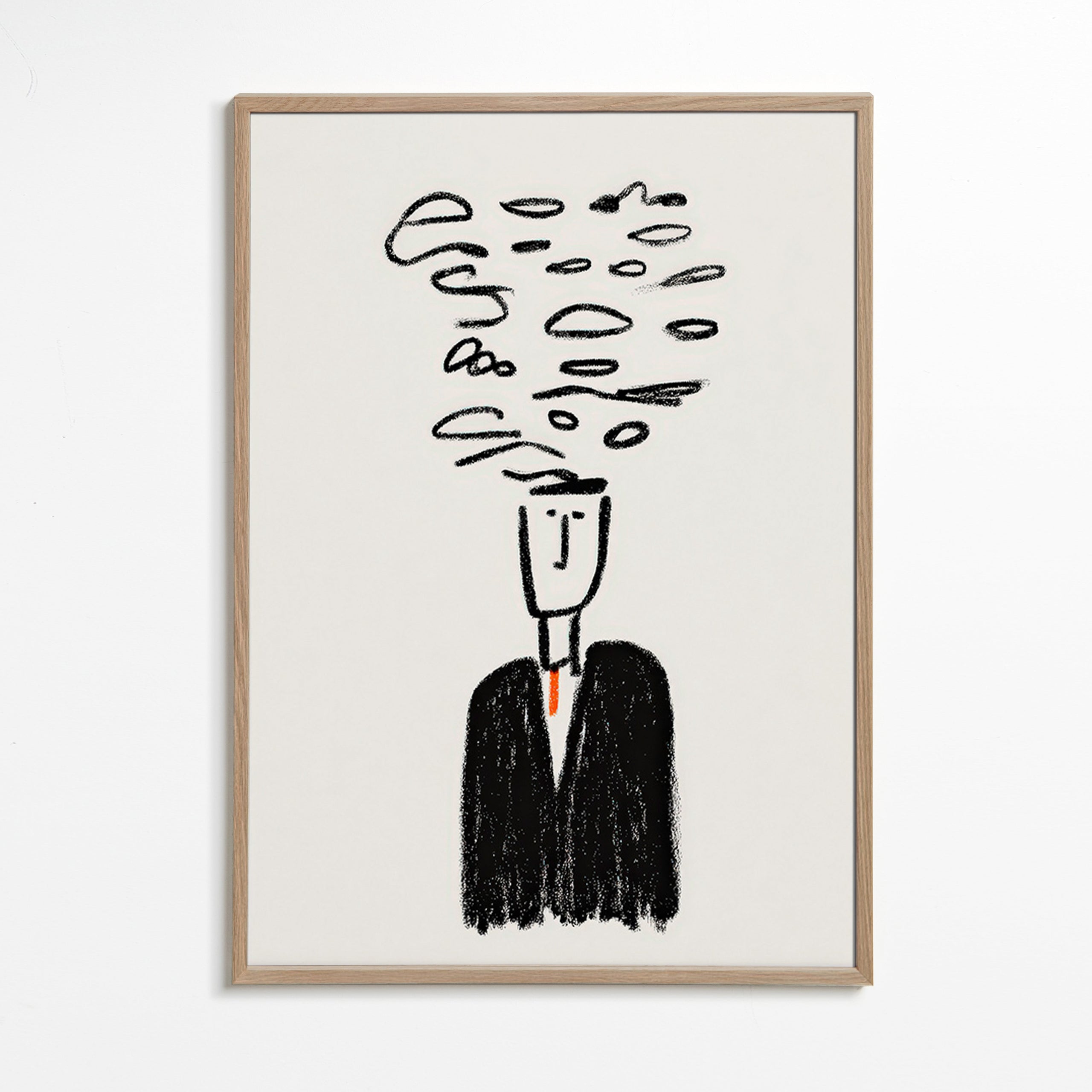 Ilustração minimalista de uma figura com fumo