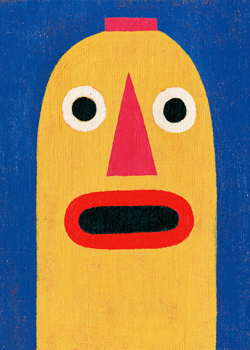 Ilustração máscara amarela