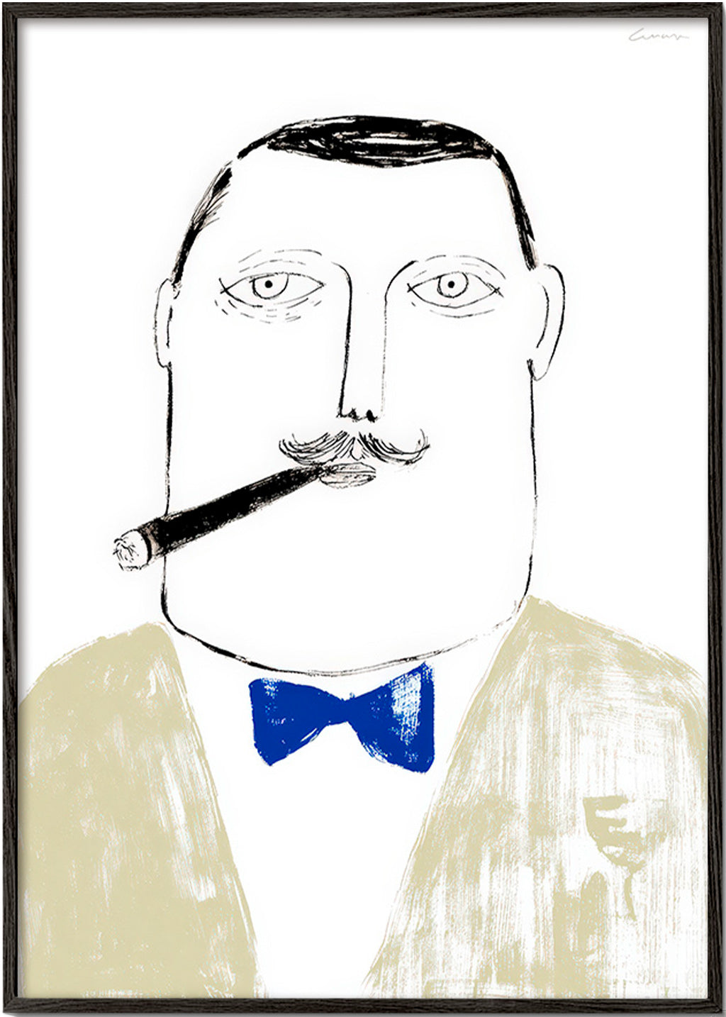 Ilustração de cavalheiro com charuto