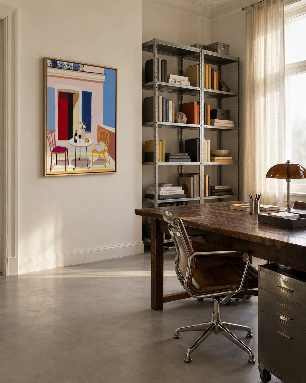 Italian Balcony - Framed canvas in an interior