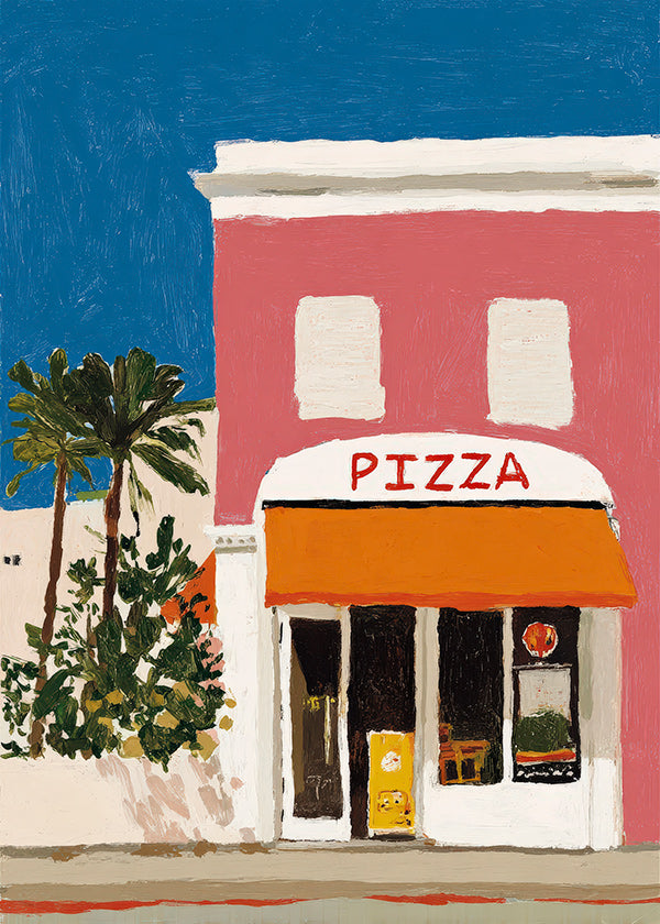Arte para cozinha fachada de pizzaria