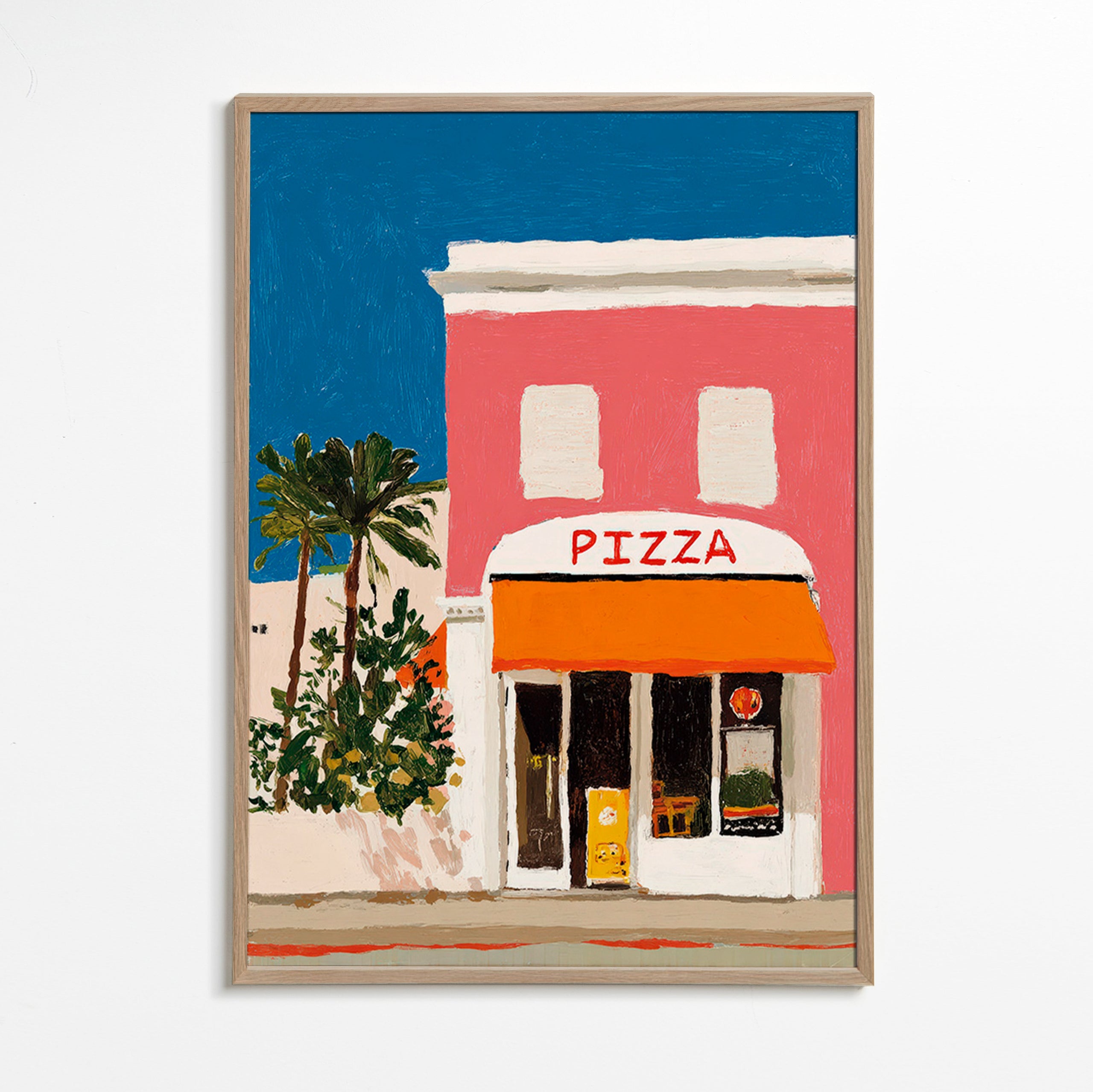 Arte para cozinha fachada de pizzaria
