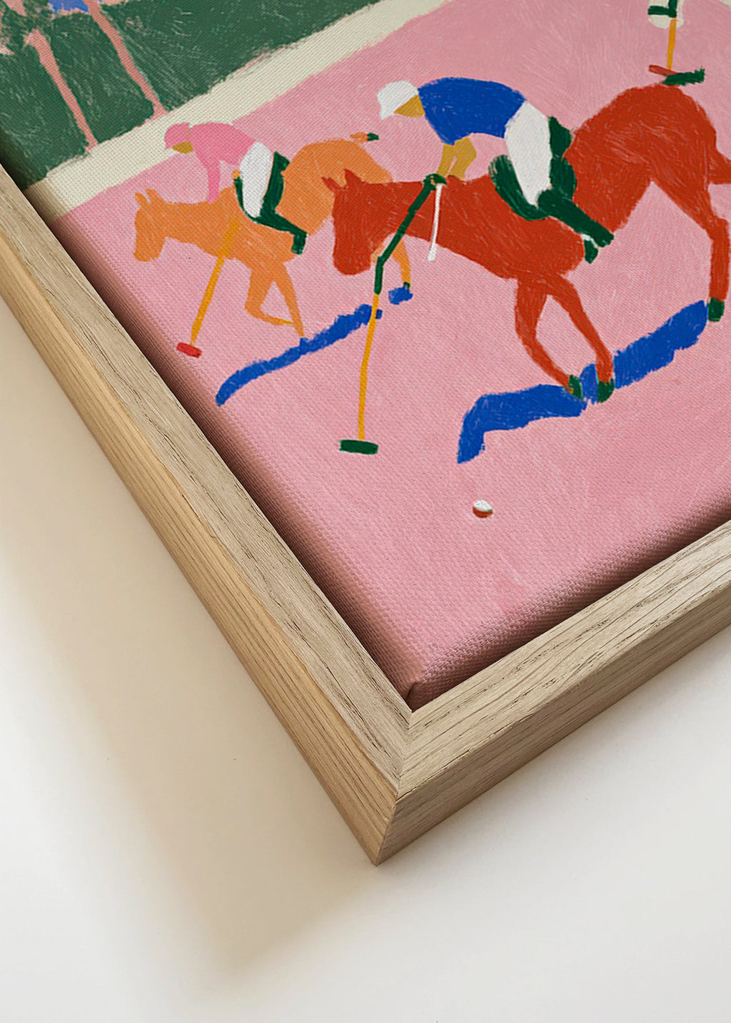 Quadro de polo desportivo rosa