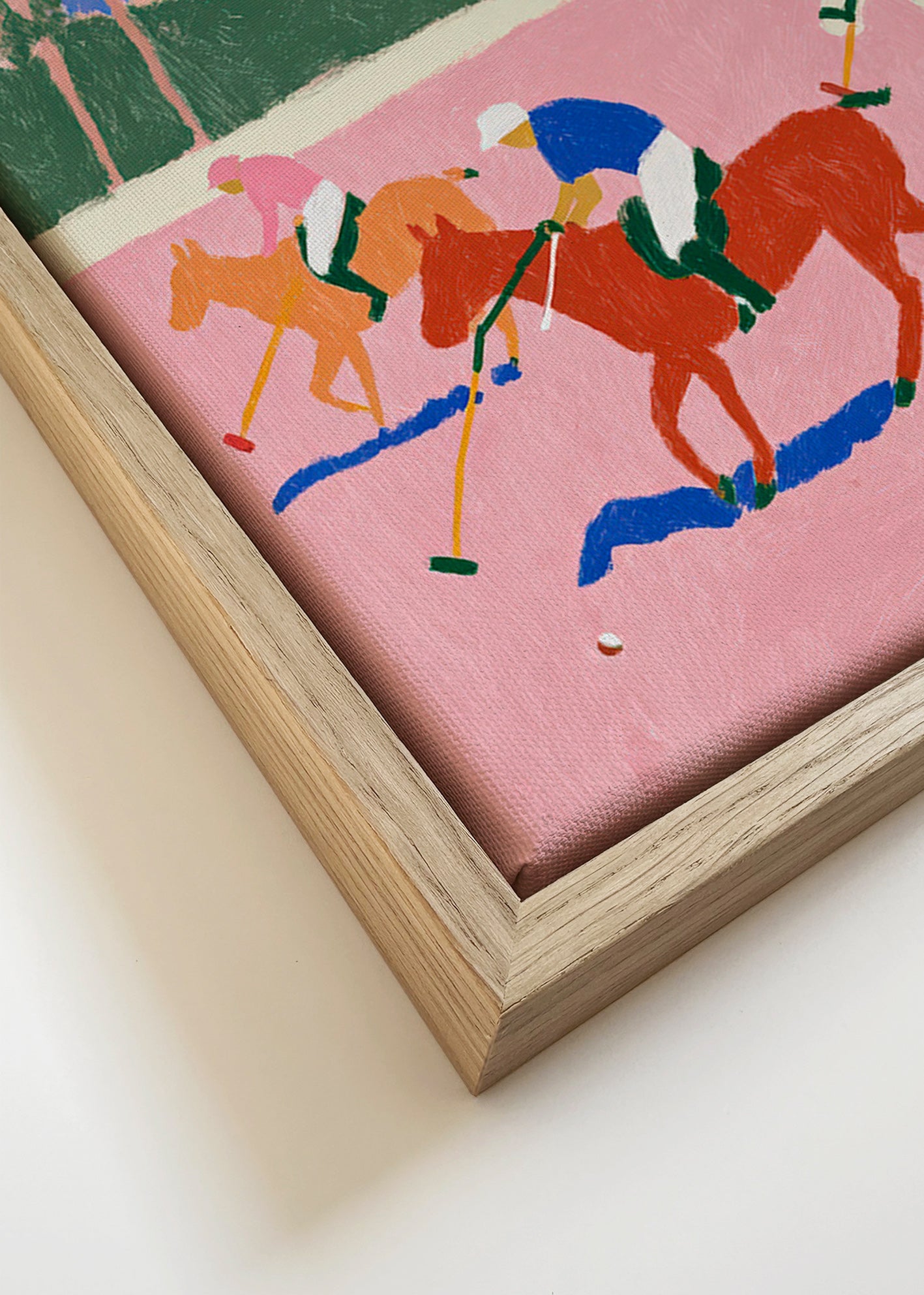 Quadro de polo desportivo rosa