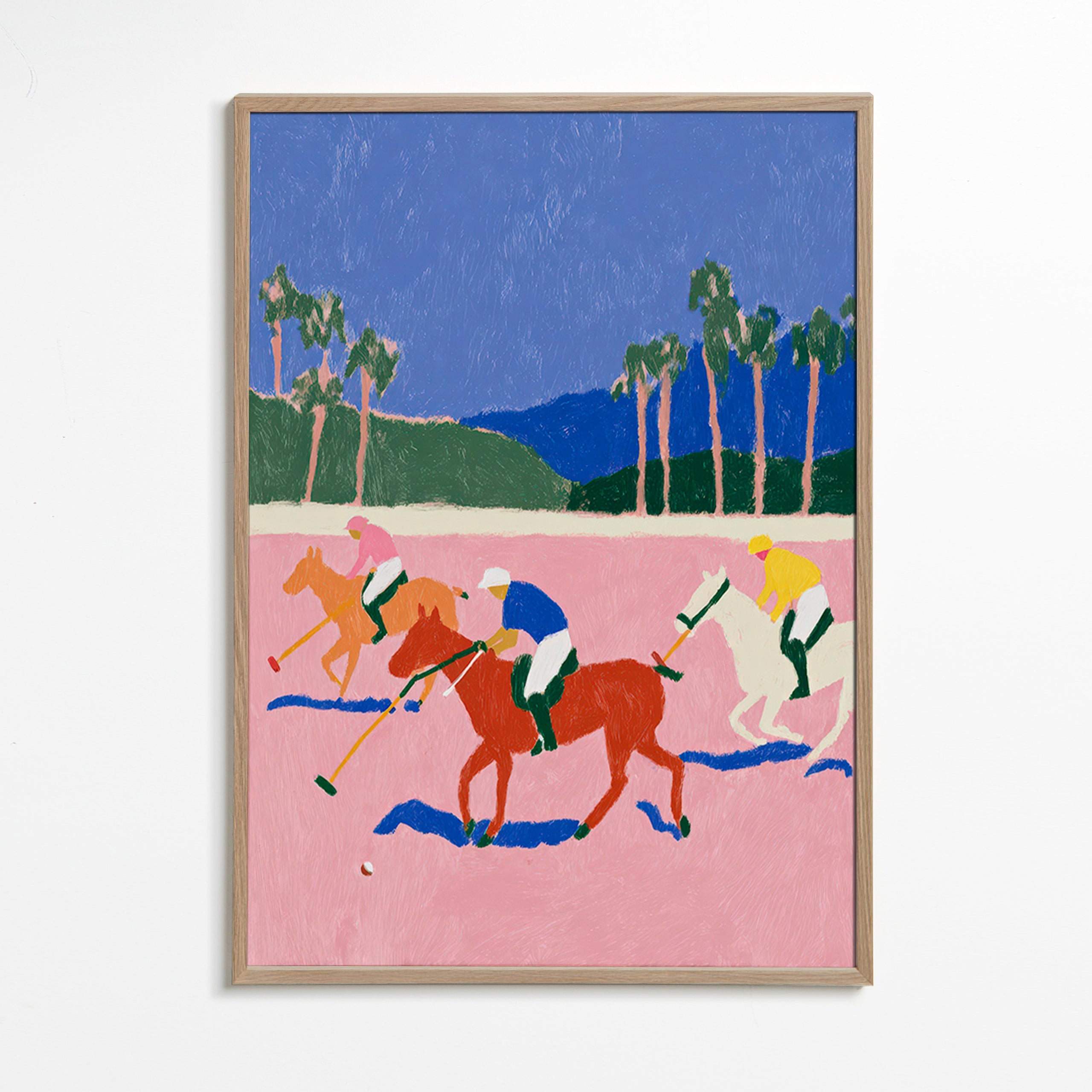 Quadro de polo desportivo rosa