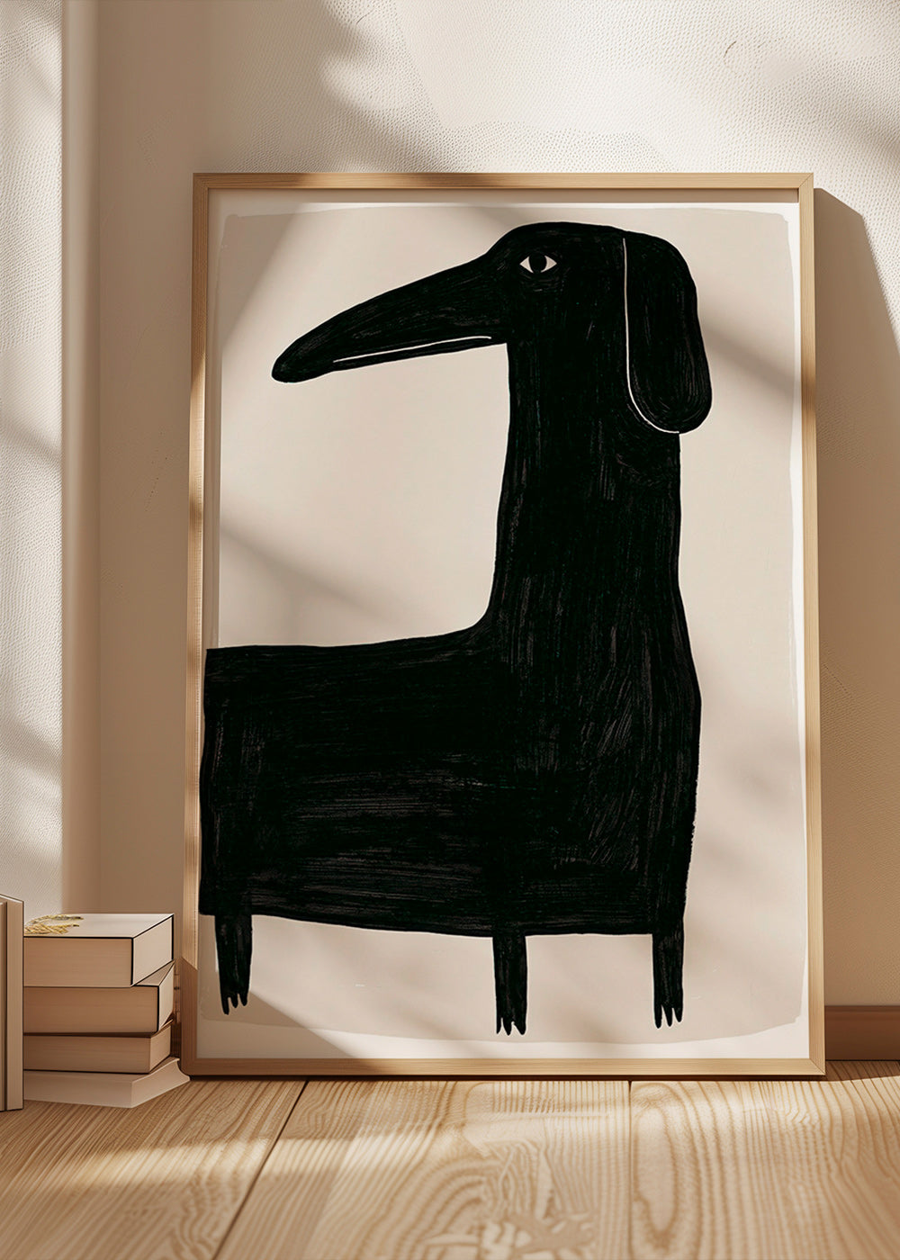 Quadro cão preto estilizado