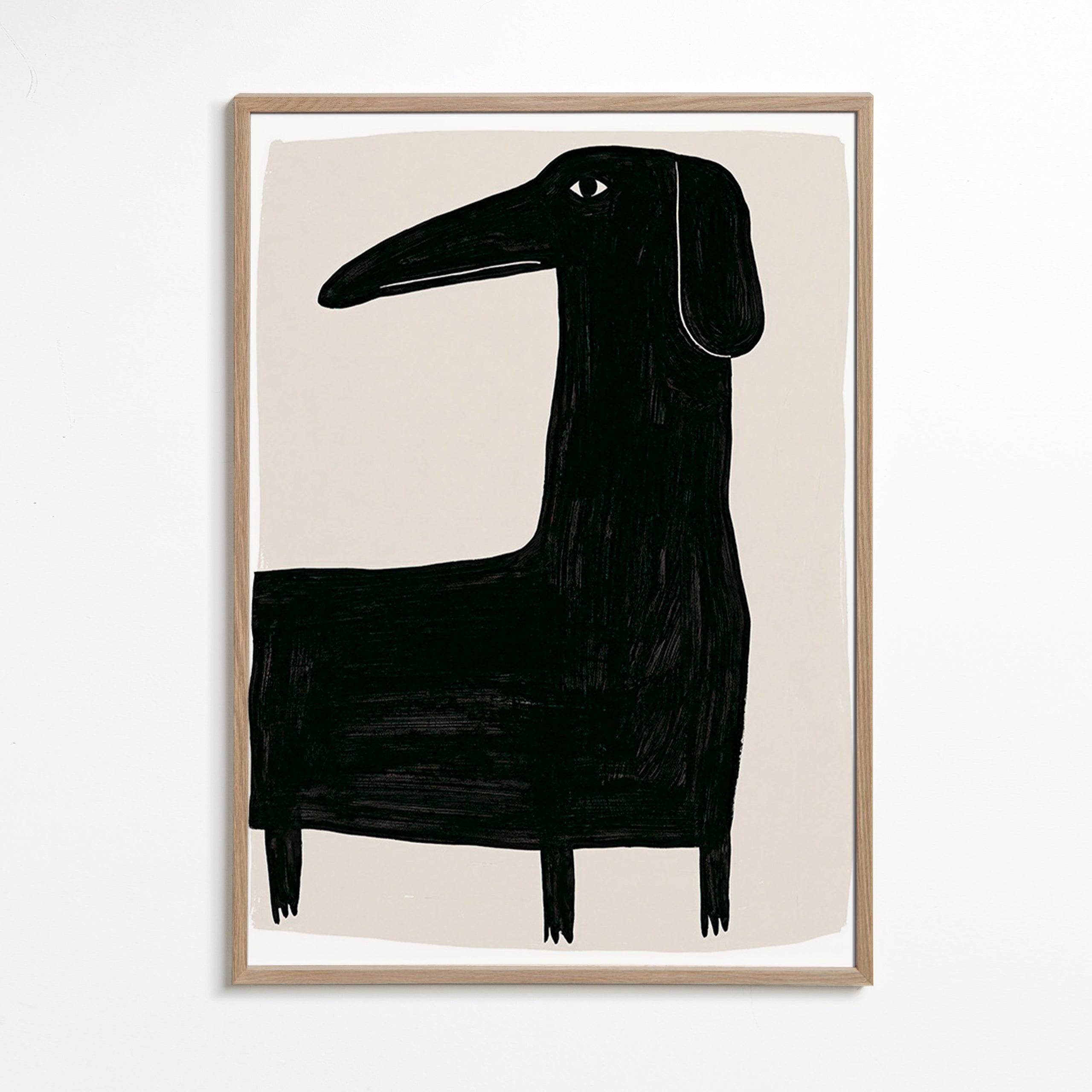Quadro cão preto estilizado