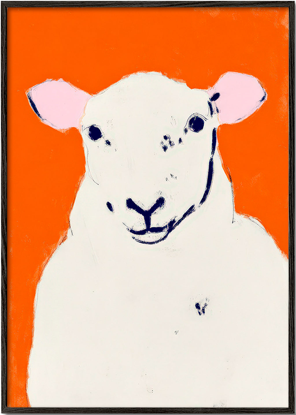 Quadro ovelha branca minimalista