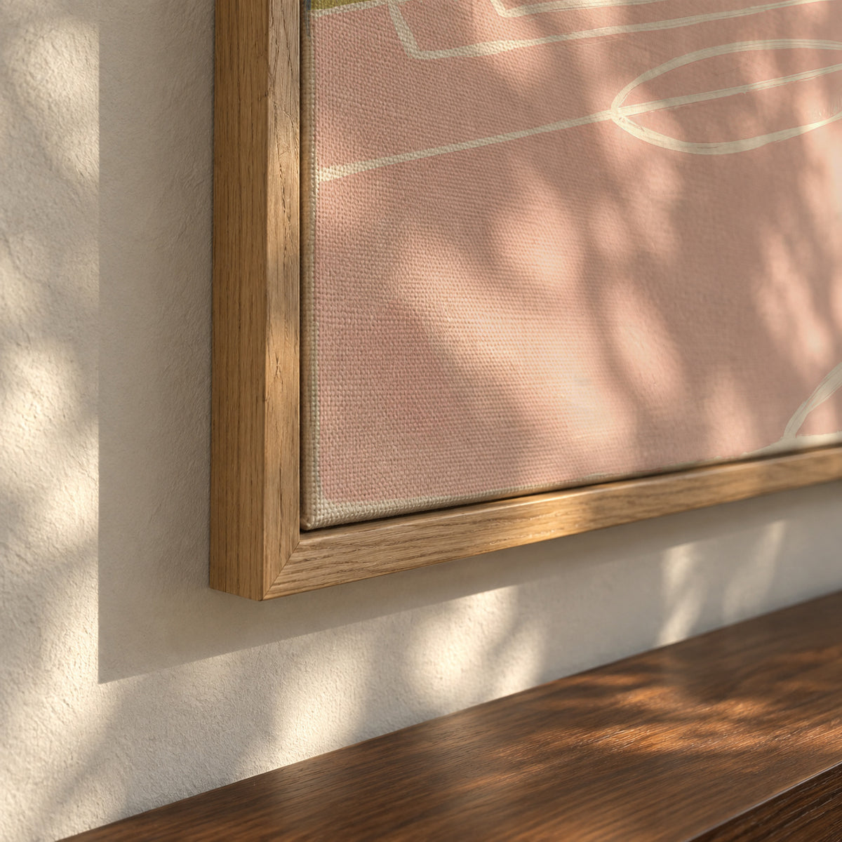 Palm Court - Framed canvas detail
