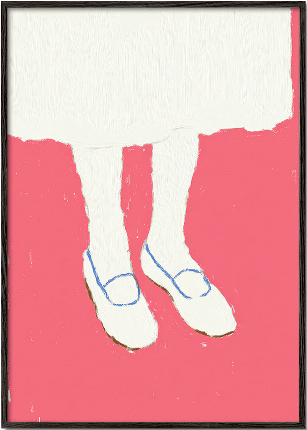 Ilustração de pernas com sapatos rosa