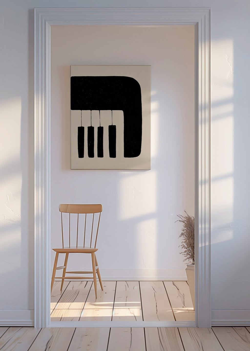 Quadro minimalista teclas de piano