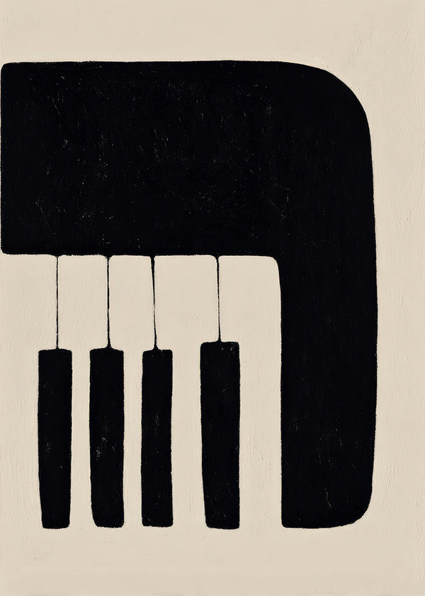 Quadro minimalista teclas de piano