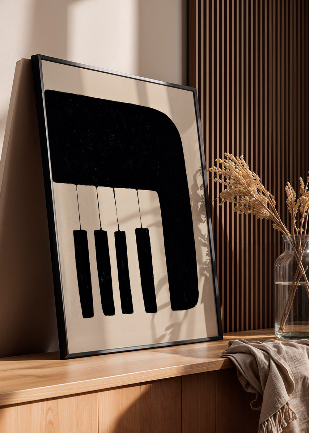 Quadro minimalista teclas de piano