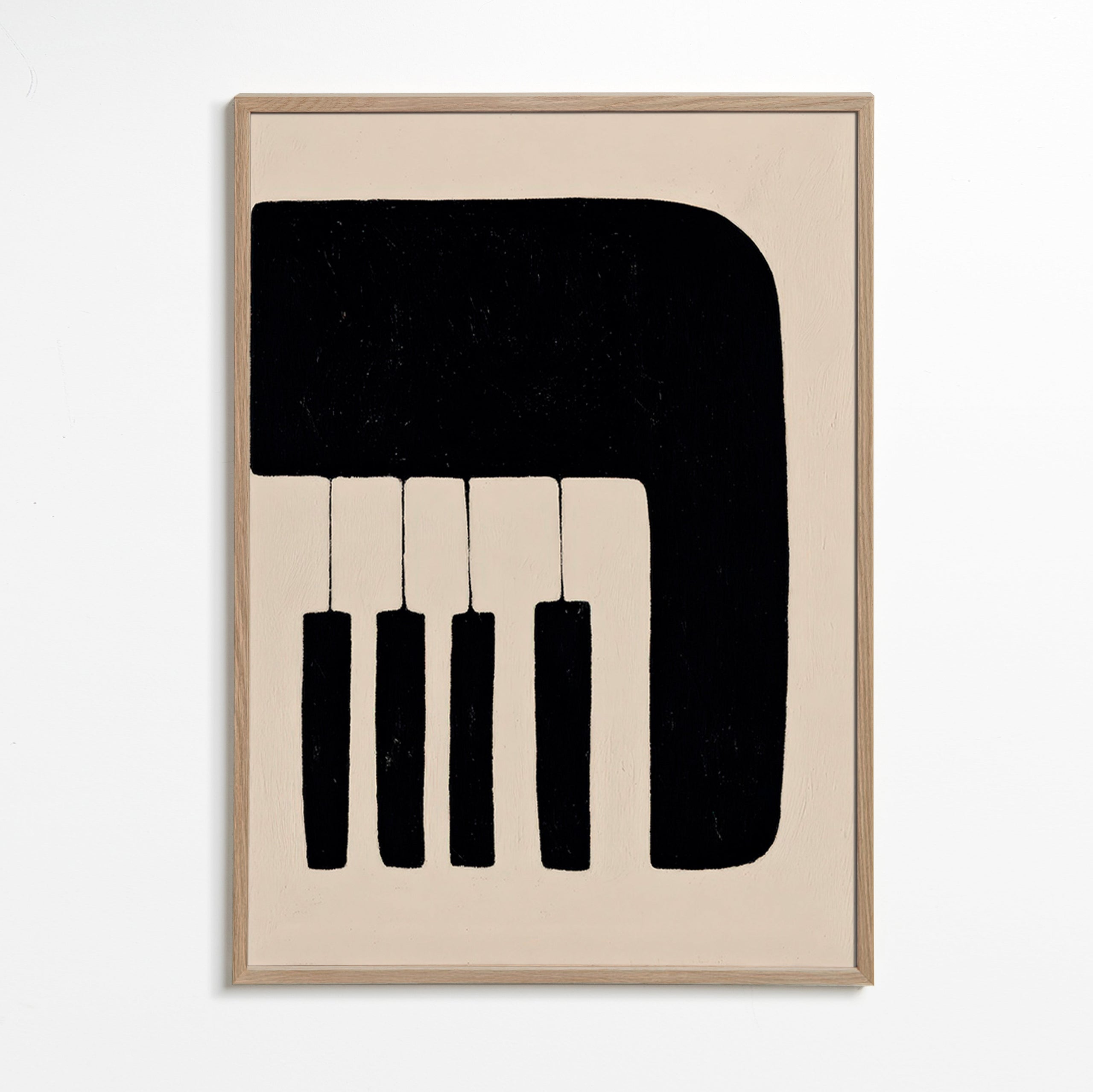 Quadro minimalista teclas de piano