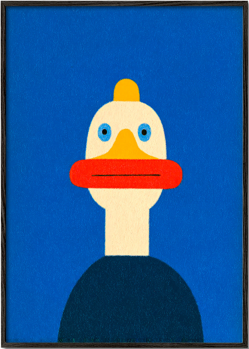 Quadro pato azul ilustrado