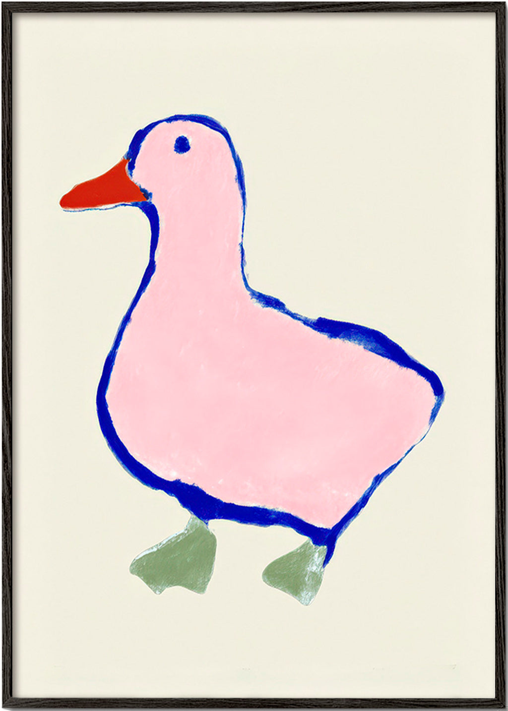 Quadro infantil: pato cor-de-rosa
