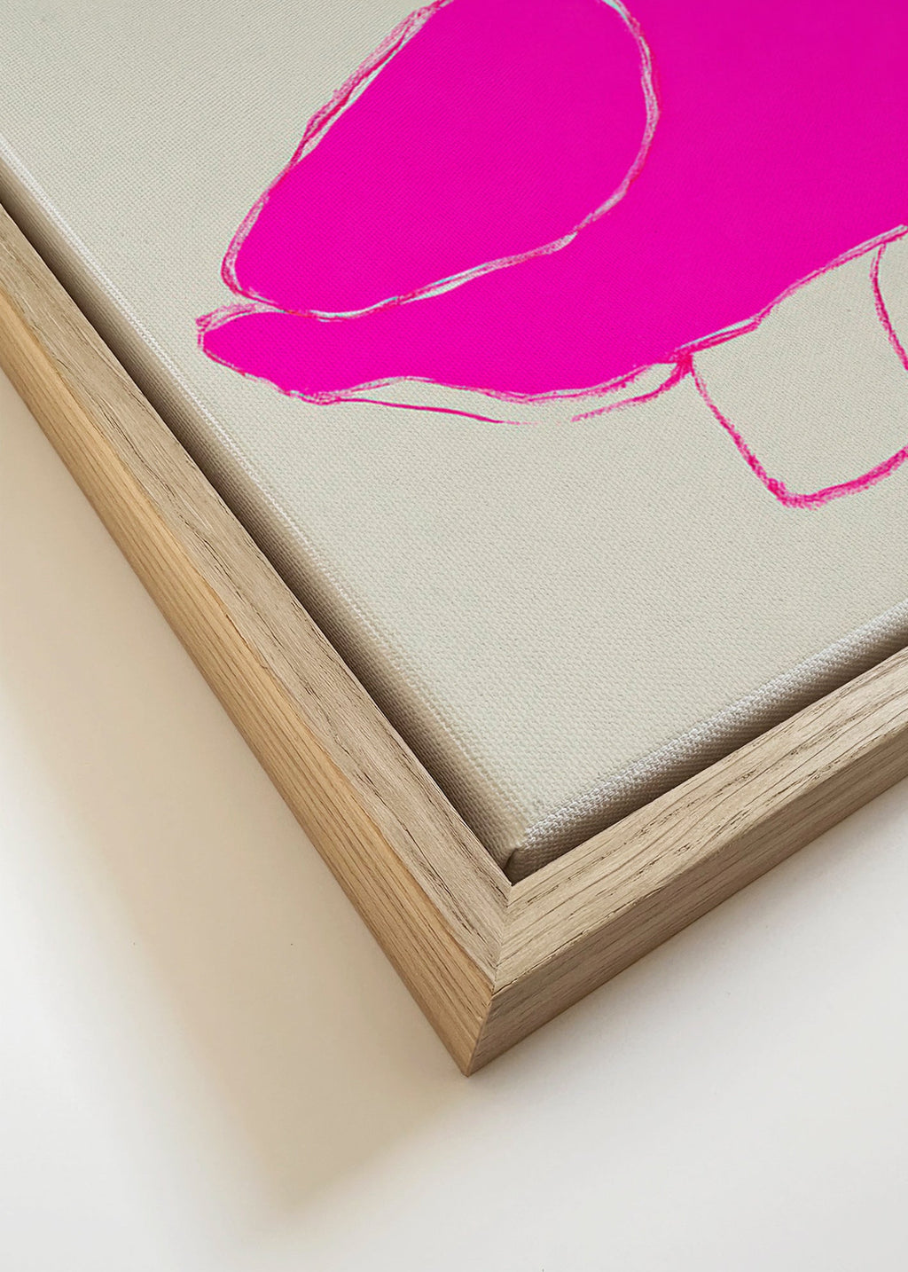 Quadro pato rosa minimalista