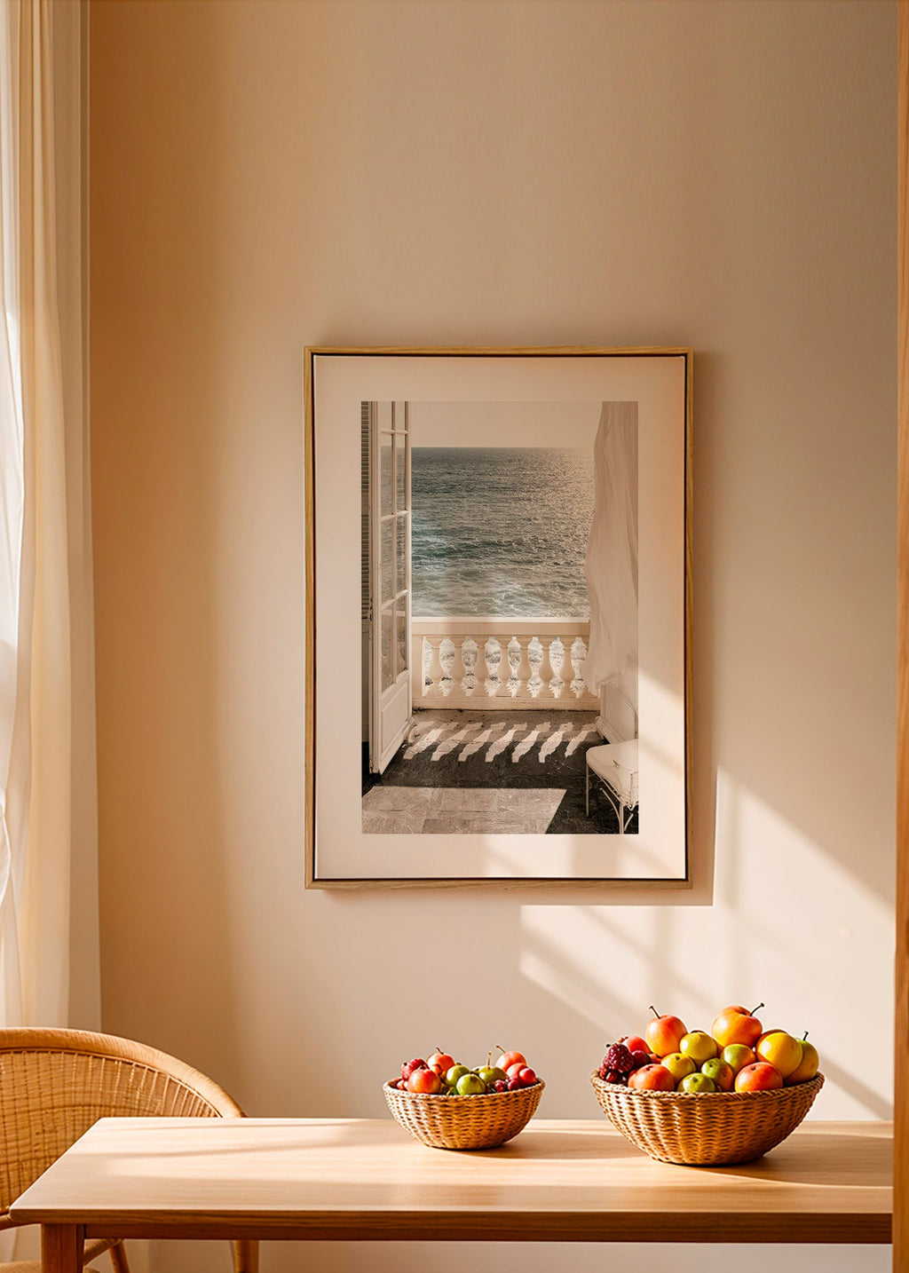 Arte paisagística: varanda com vista para o mar