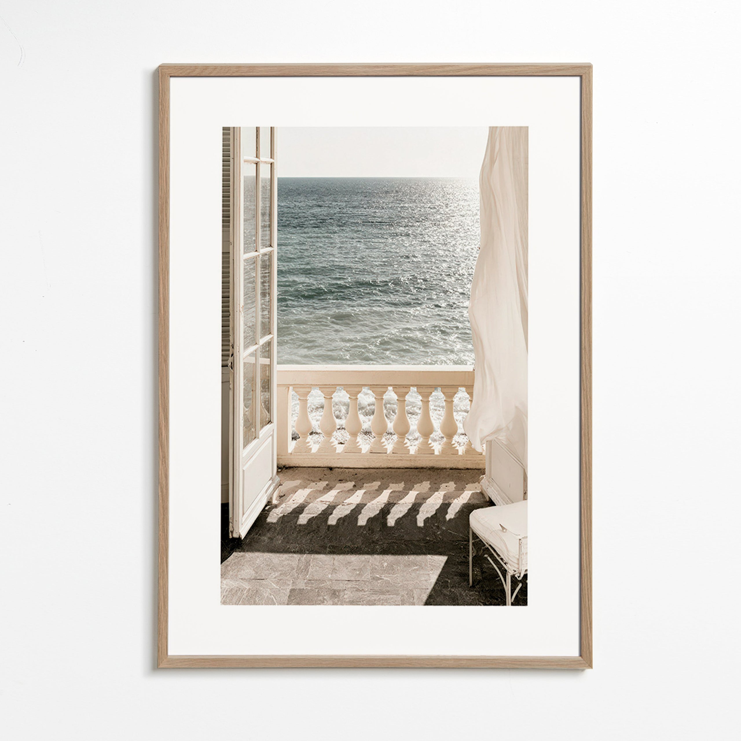 Arte paisagística: varanda com vista para o mar