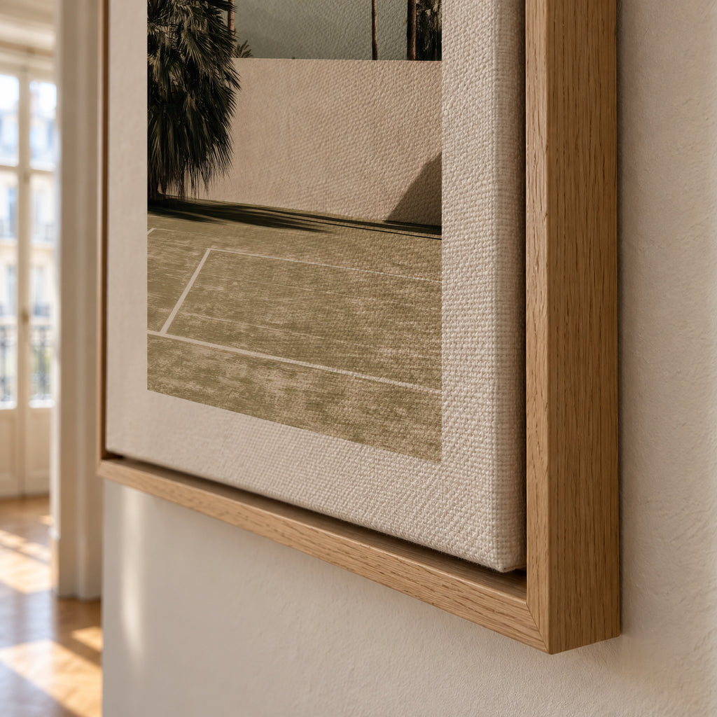 Desert Court - Framed canvas detail