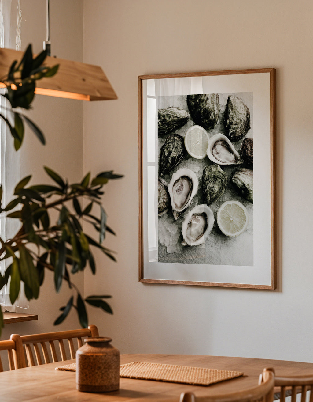 Oyster Table - Framed poster detail