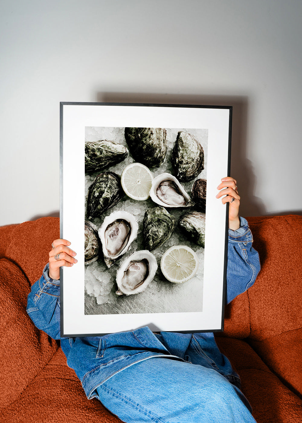 Arte para cozinha ostras e limão