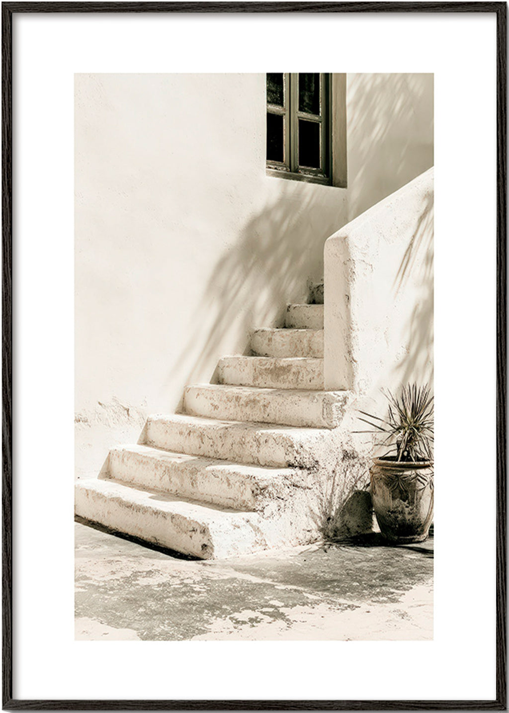 Photograph de escadas brancas com planta
