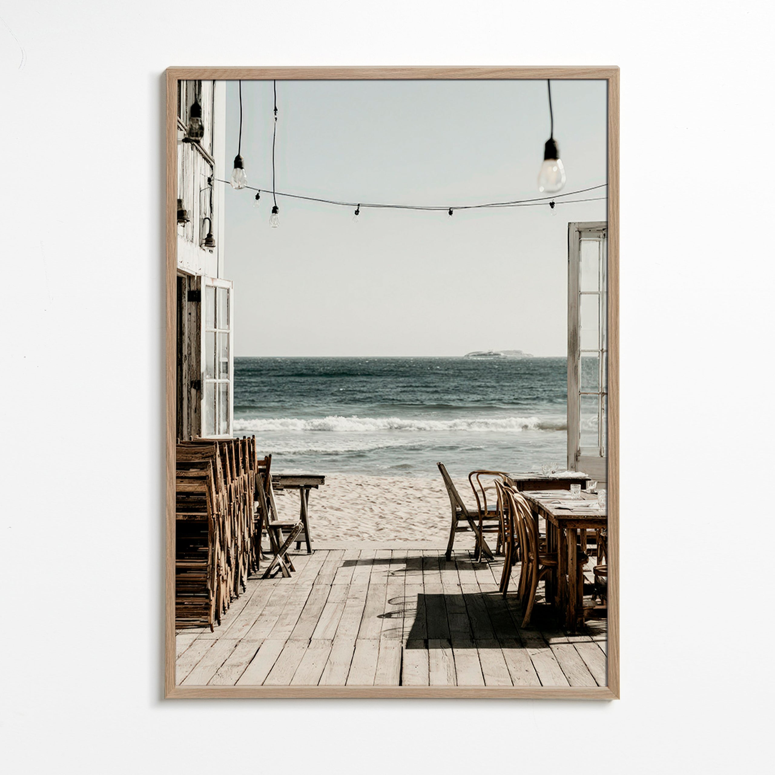 Quadro de paisagem com varanda aberta