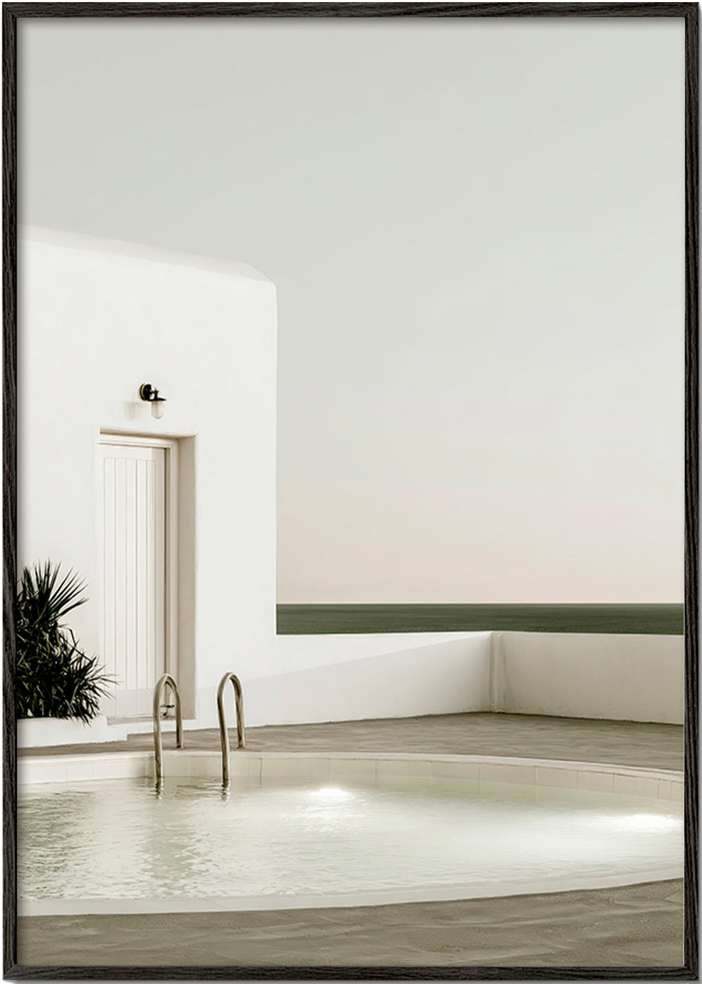 Fotografia de piscina minimalista e arquitetura branca