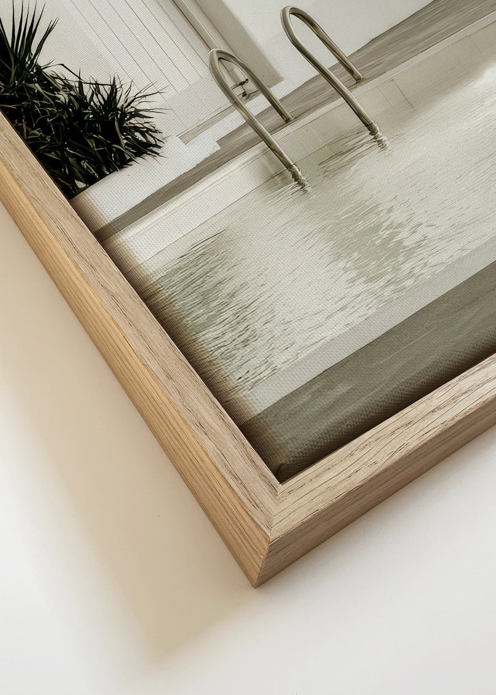White Pool - Framed canvas detail