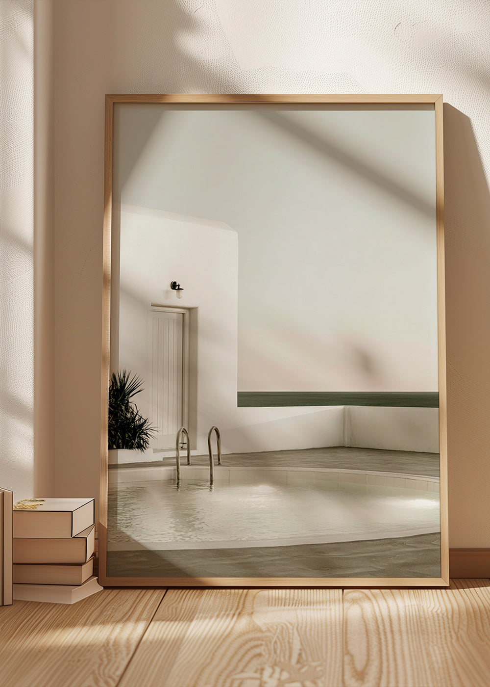Fotografia de piscina minimalista e arquitetura branca