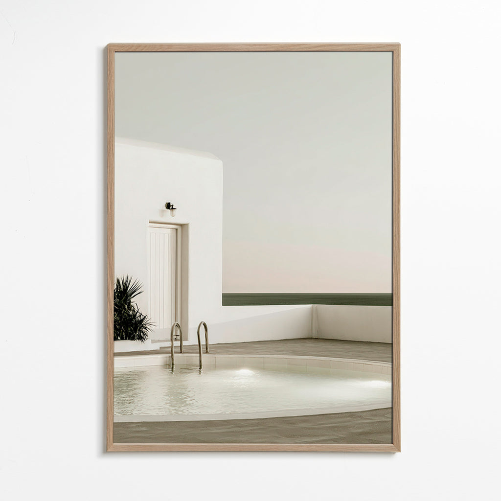 Fotografia de piscina minimalista e arquitetura branca