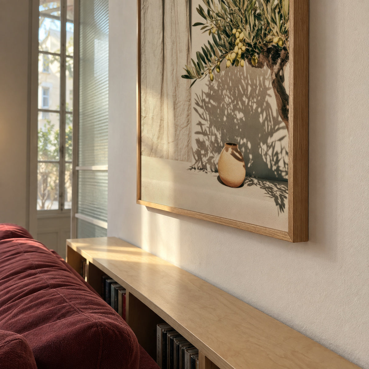 Mediterranean Light - Framed poster in an interior