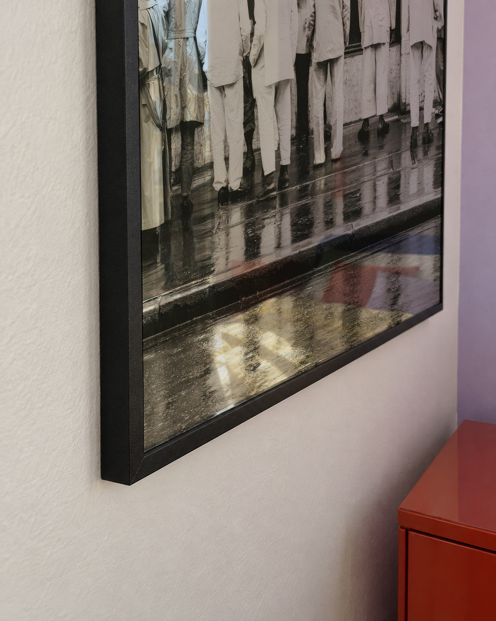 Men in White - Framed poster detail