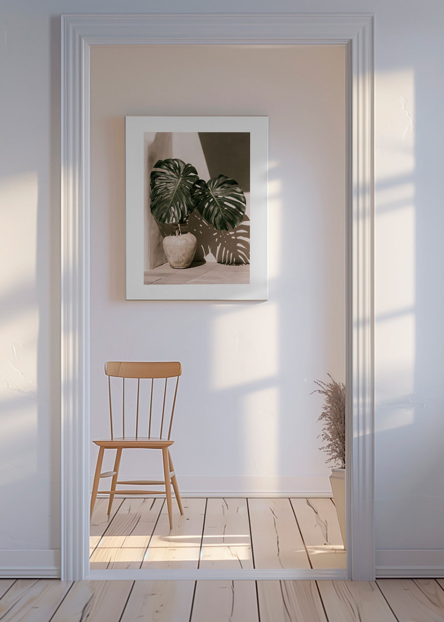 Estampa botânica Monstera em vaso