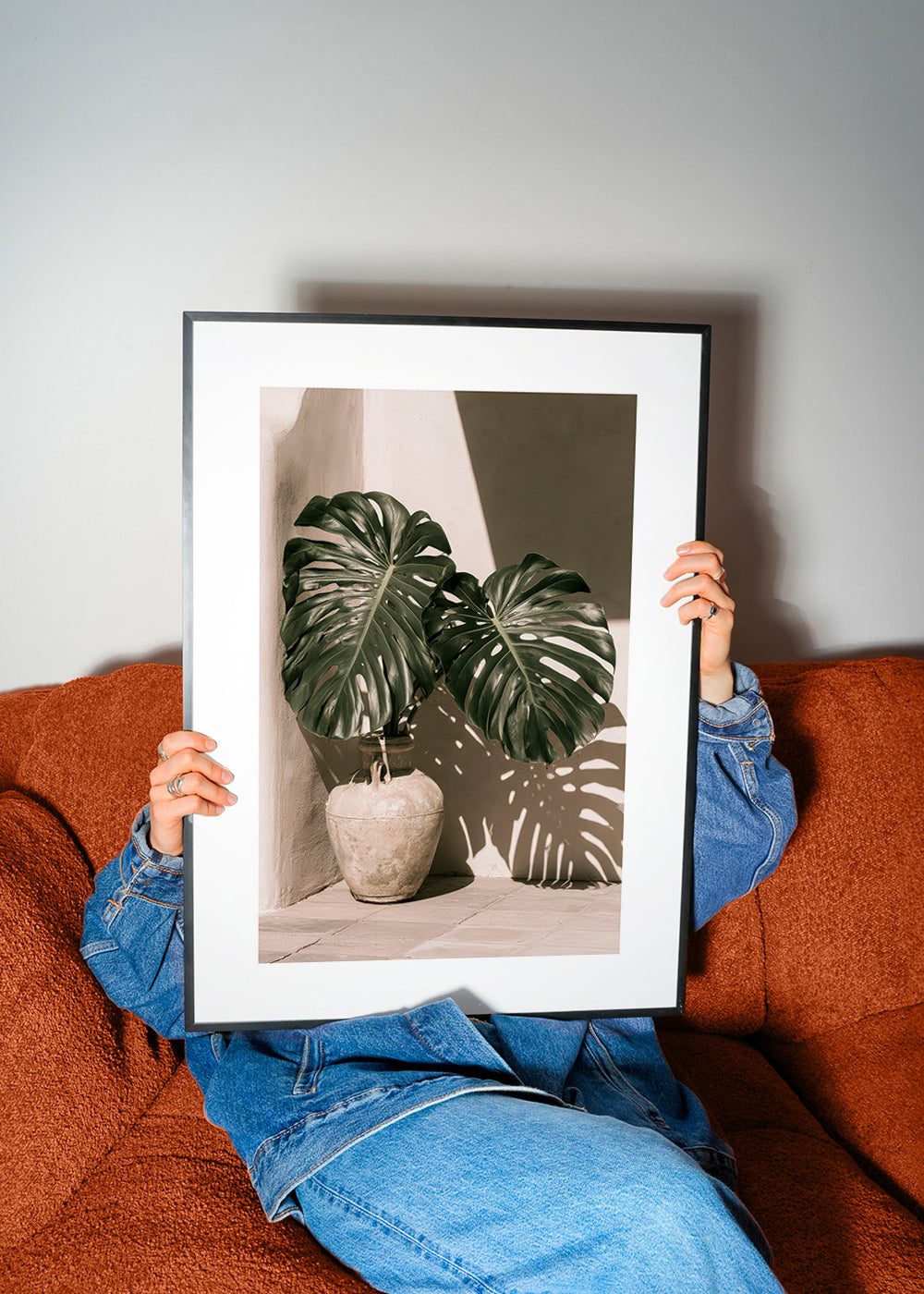 Estampa botânica Monstera em vaso