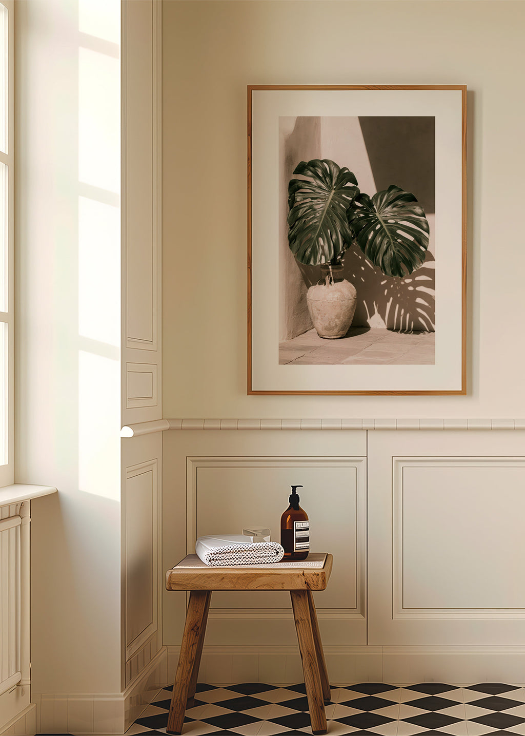 Estampa botânica Monstera em vaso