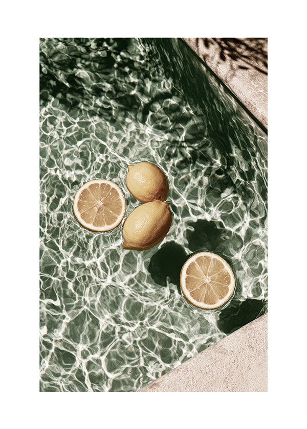 Arte para cozinha Limões na piscina